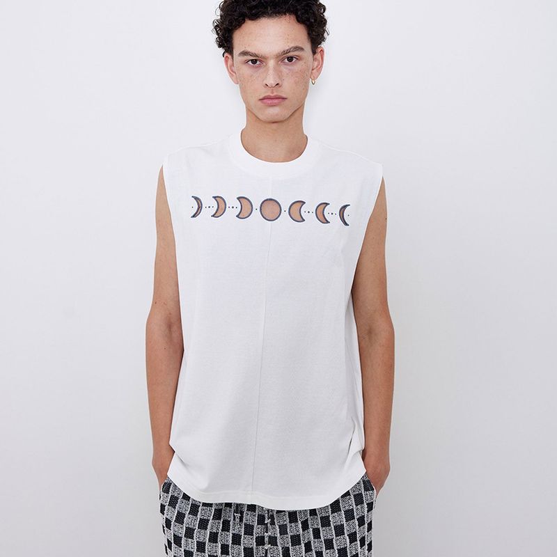 LUNAR SLEEVELESS TOP WHITE