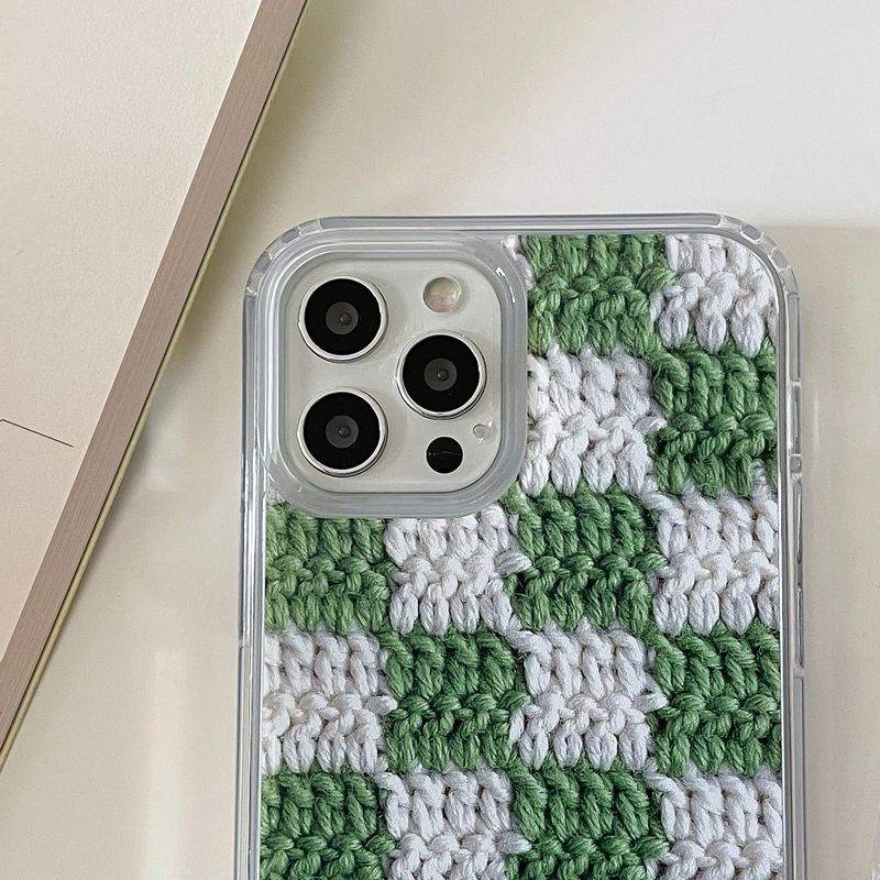CHECKERBOARD HARD JELL CASE_GREEN