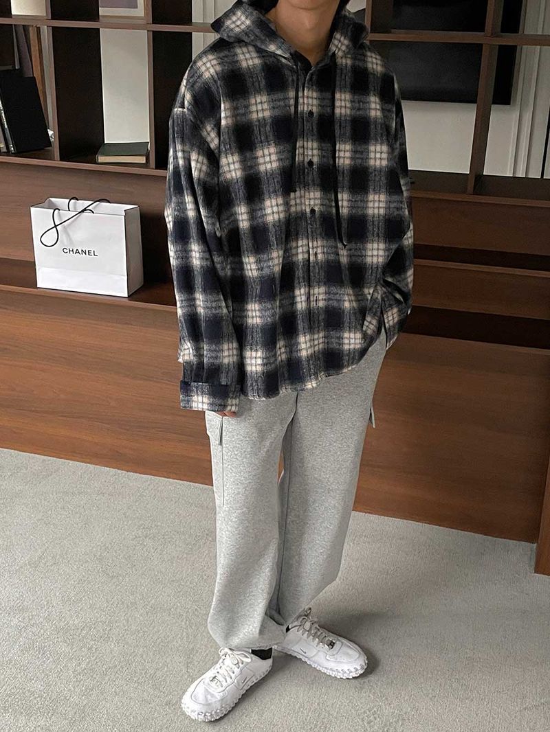 2 Low Hood Check Shirt (2color)