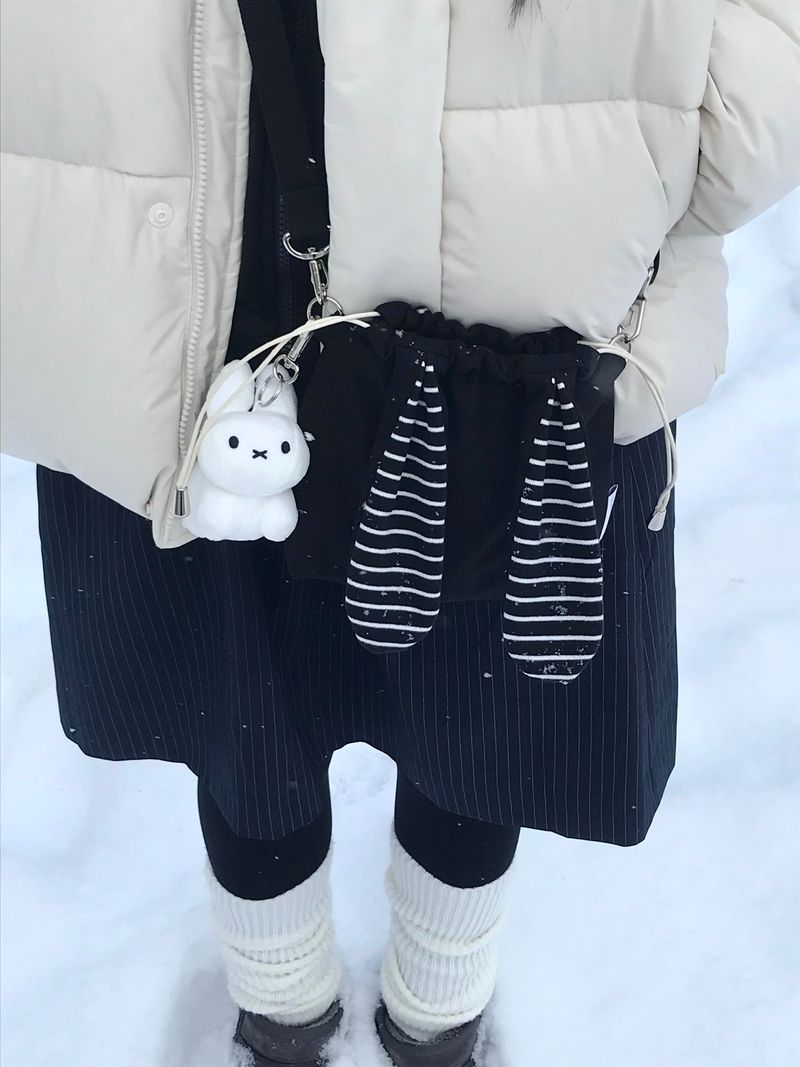 Bunny bag - Black stripes
