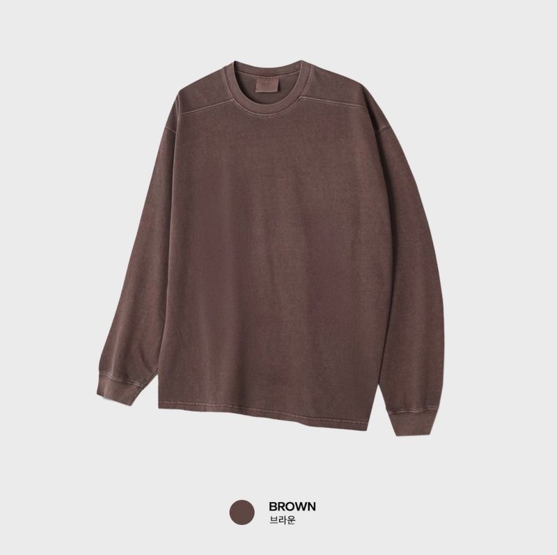 Look Rogane Supima Cut Pigment Washed Long Sleeve T-Shirt