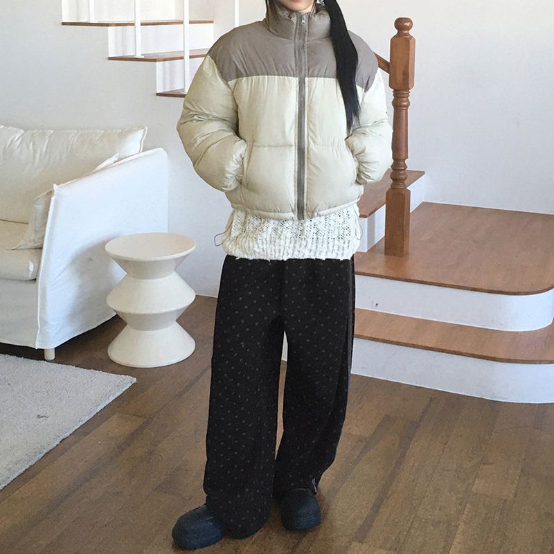 Lizer Cotton Candy Oversized Fit Color Short Padded Jacket