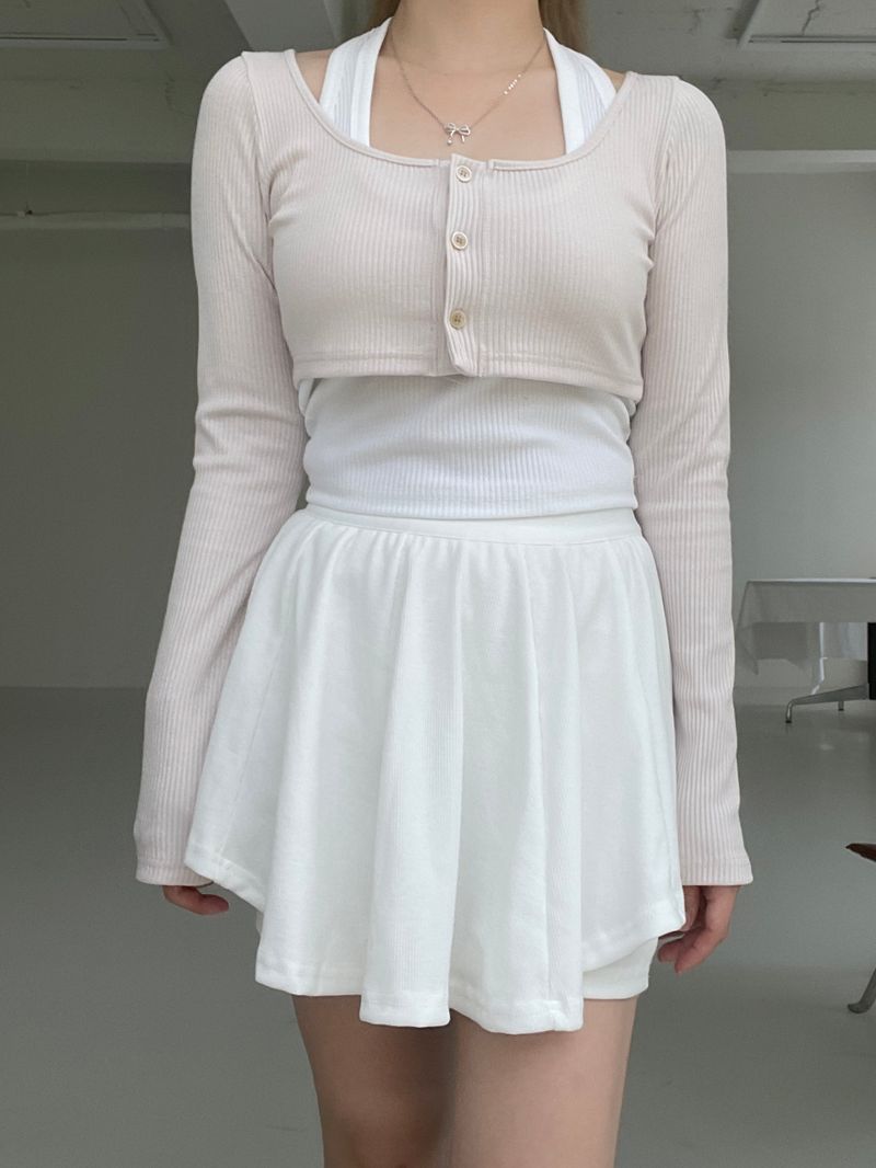 Romantic flared ballet pantskirt