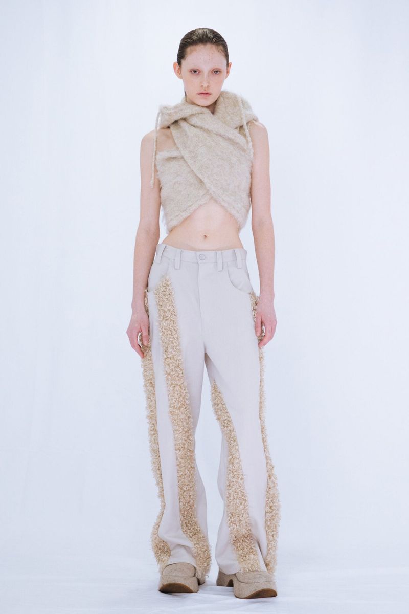 FUR STRAIGHT PANTS