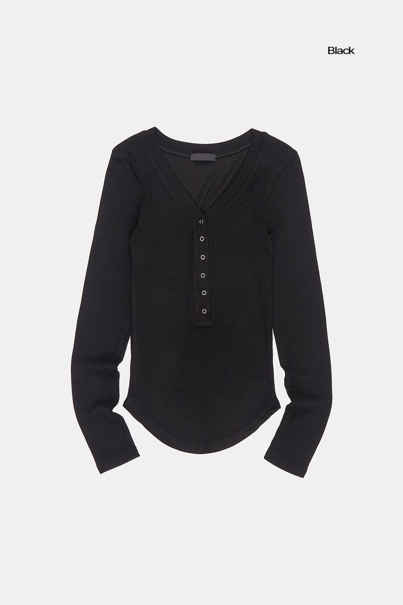 Balletcore v-neck snap crop long sleeve