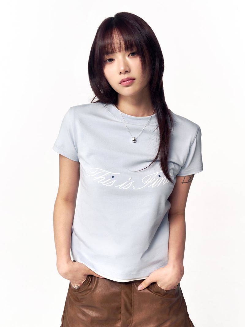 Cropped Signature Tee