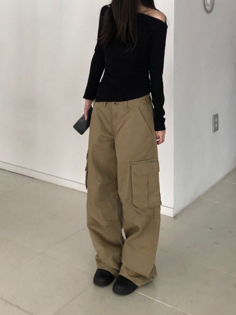 Work low-rise cargo pants (2 colors)