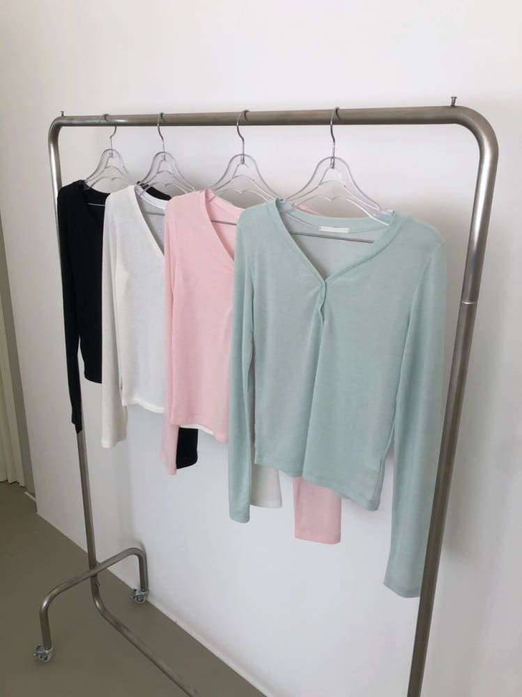 テンセル Vネック Tシャツ