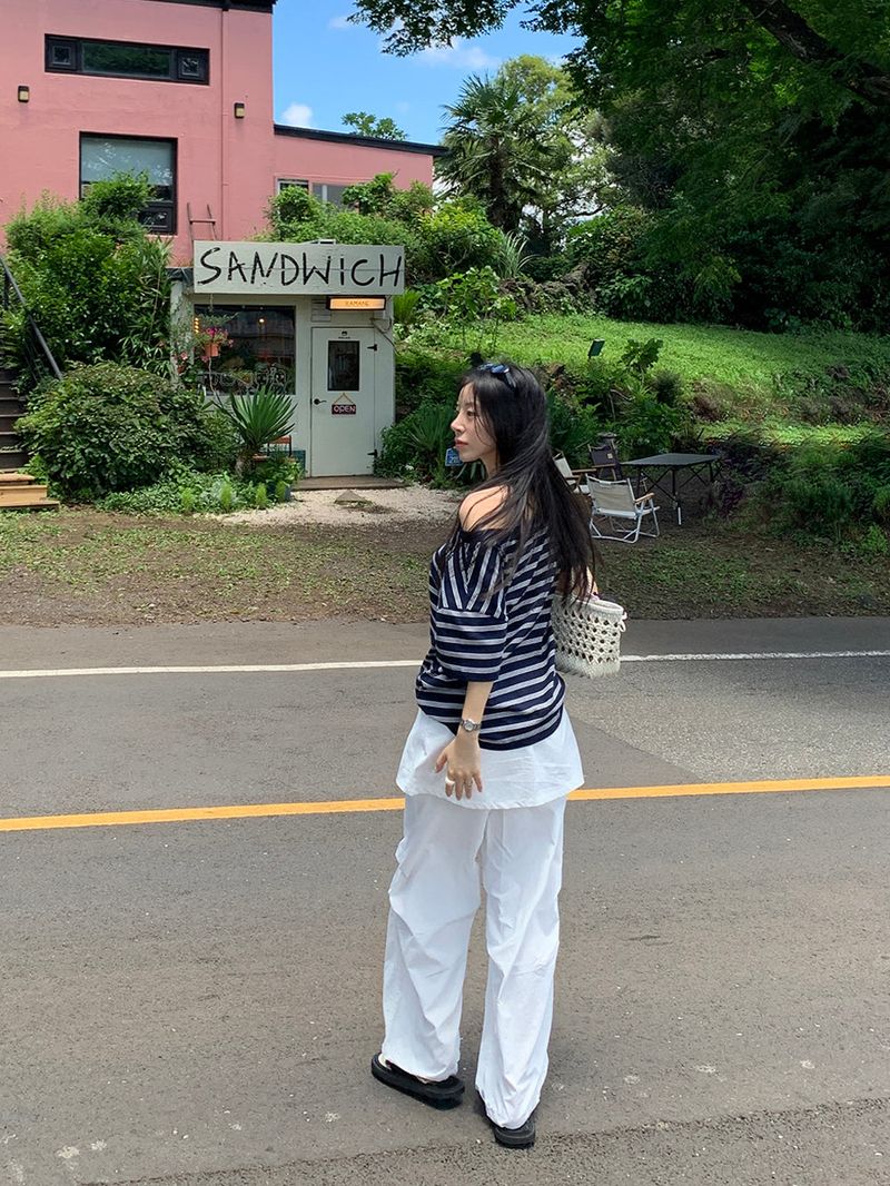 [MADE] Kaen Nylon Layered Skirt Banding Pants