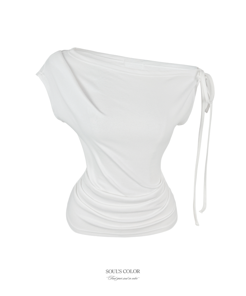 SOUL'S COLOR(ソウルズカラー)の「Soft Drape Off-Shoulder Top (3color)(Tops)」