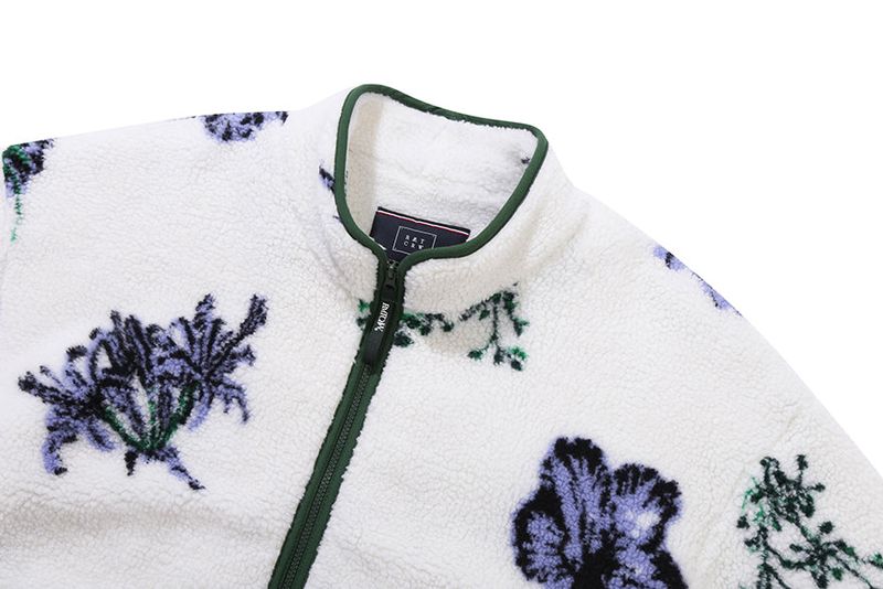 WILD FLOWER FLEECE JACKET_OATMEAL