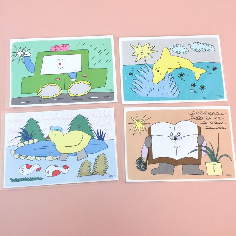 SEN STUDIO(センススタジオ)の「ハッピーポストカードセット 2 (3ea)(雑貨/ステーショナリー)」