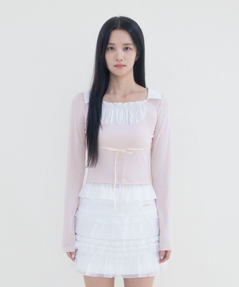 Not your rose（ノットユアローズ）の「Claire top (Pink)（Tops）」