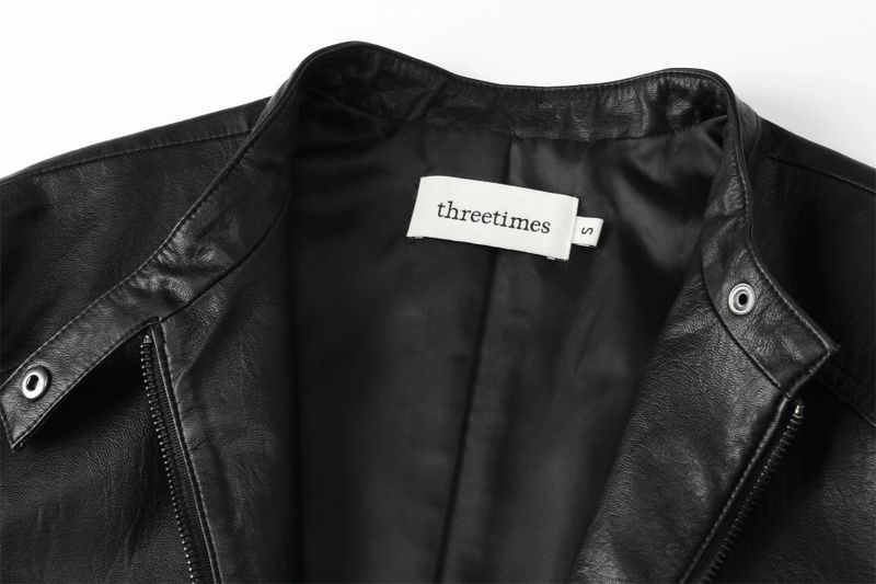 Bella leather jacket - black