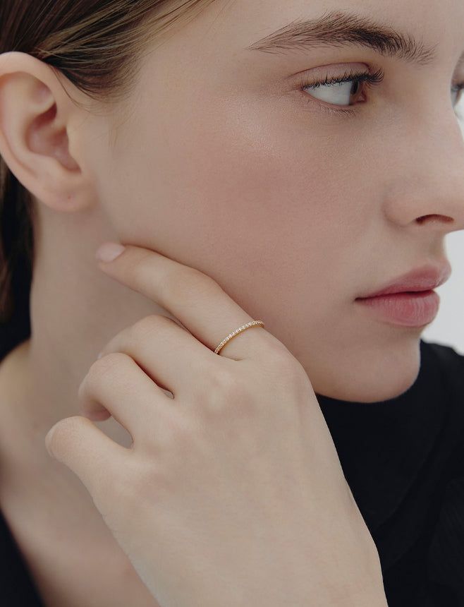 26SS★ Truly Essence 14K Full Pave Ring