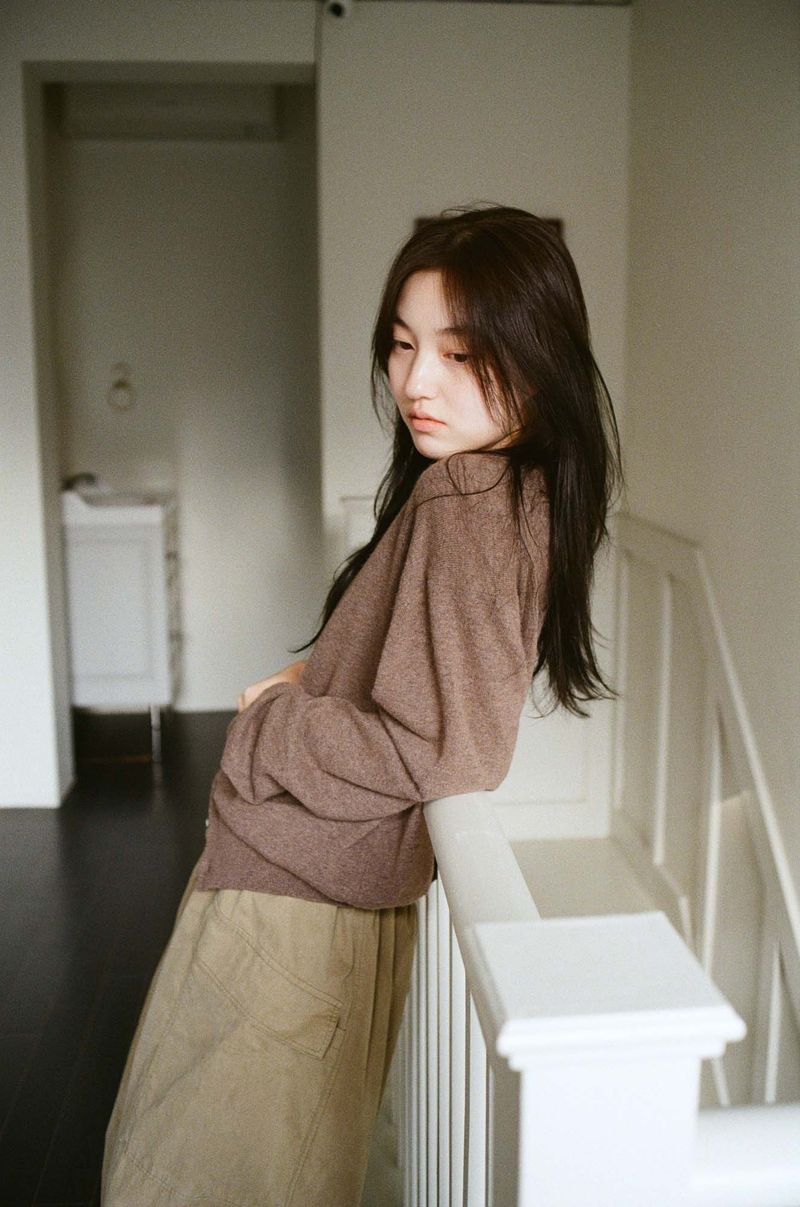 Cash Blend Knit Cardigan (Brown)
