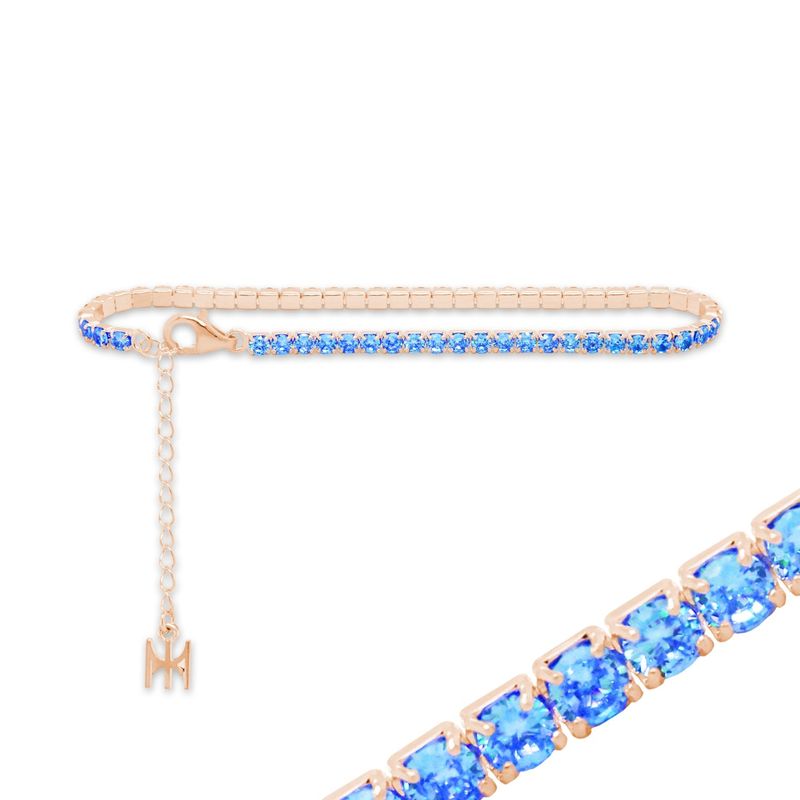 MACIER（マシール）の「[S925] Blue Mini Tennis Bracelet (rosegold)（Accessories）」