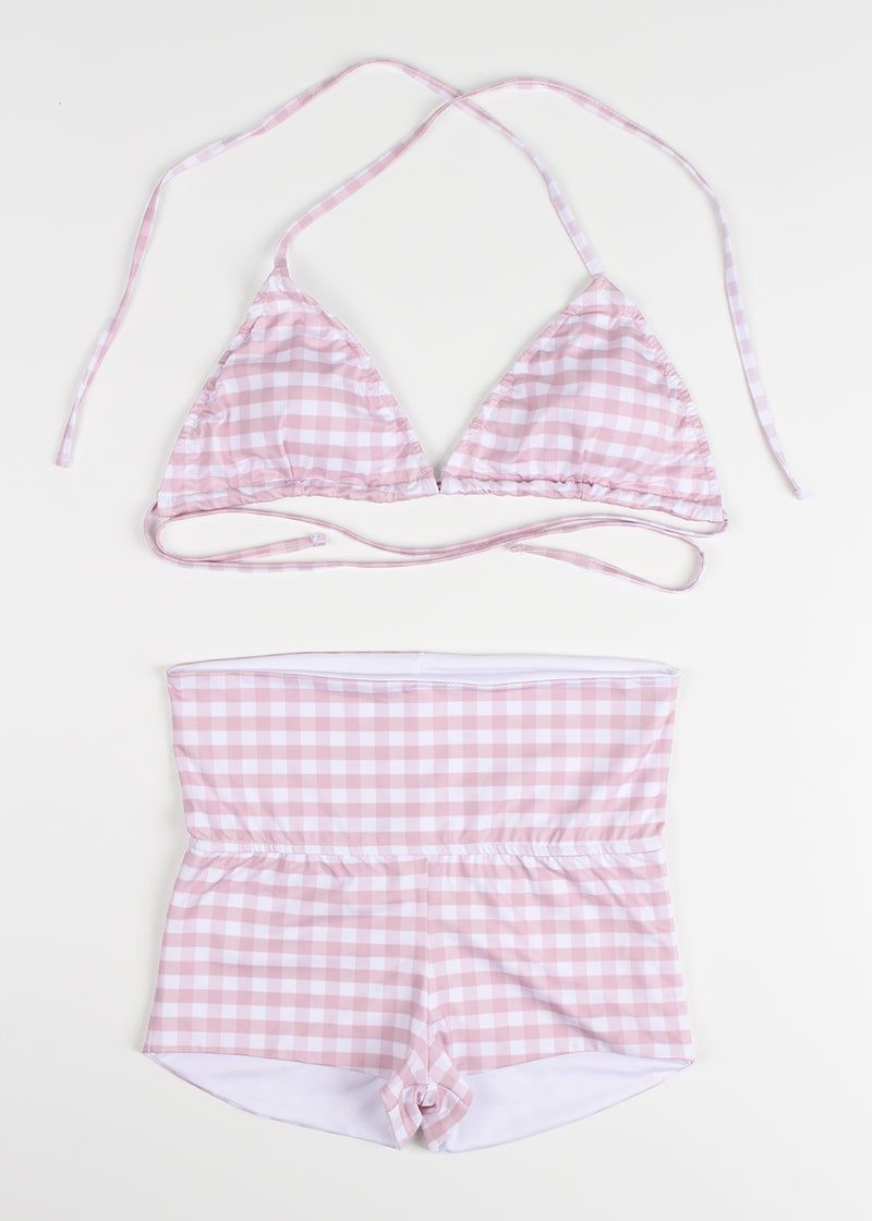 CHECK LOW SHORTS BIKINI