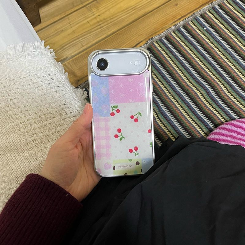 [MADE][Glass Silver Bumper Case]  Knit Patchwork Case ⋆ patch