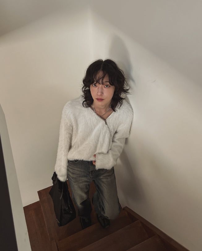 Growing cat washed bootcut denim