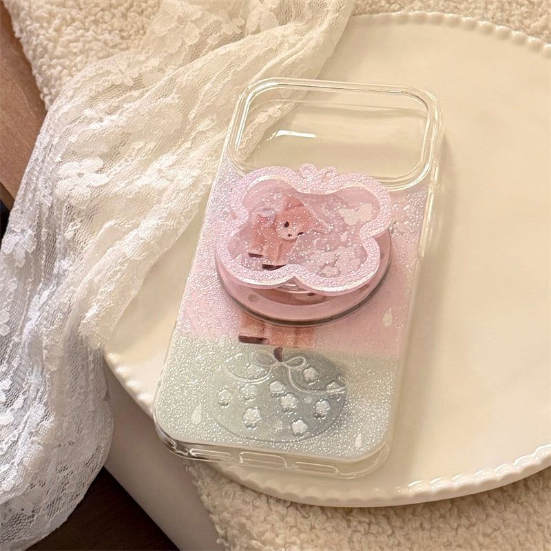 Aurora Glitter Ribbon Bambitalk iPhone Case