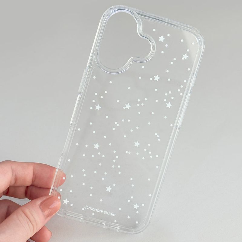 [Gel-hard] White star Phone case (only case)