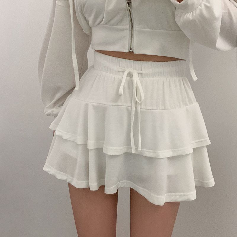 [Bellide made] skirt + hooded zip-up set