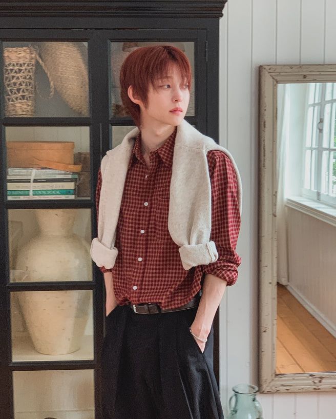 Croven Check Long Sleeve Crop Shirt