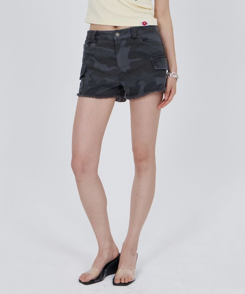 calloutnewyear(cony)(コールアウトニューイヤー(コニー))の「CONY WASHED CAMO CARGO SHORTS / GREY(Pants)」