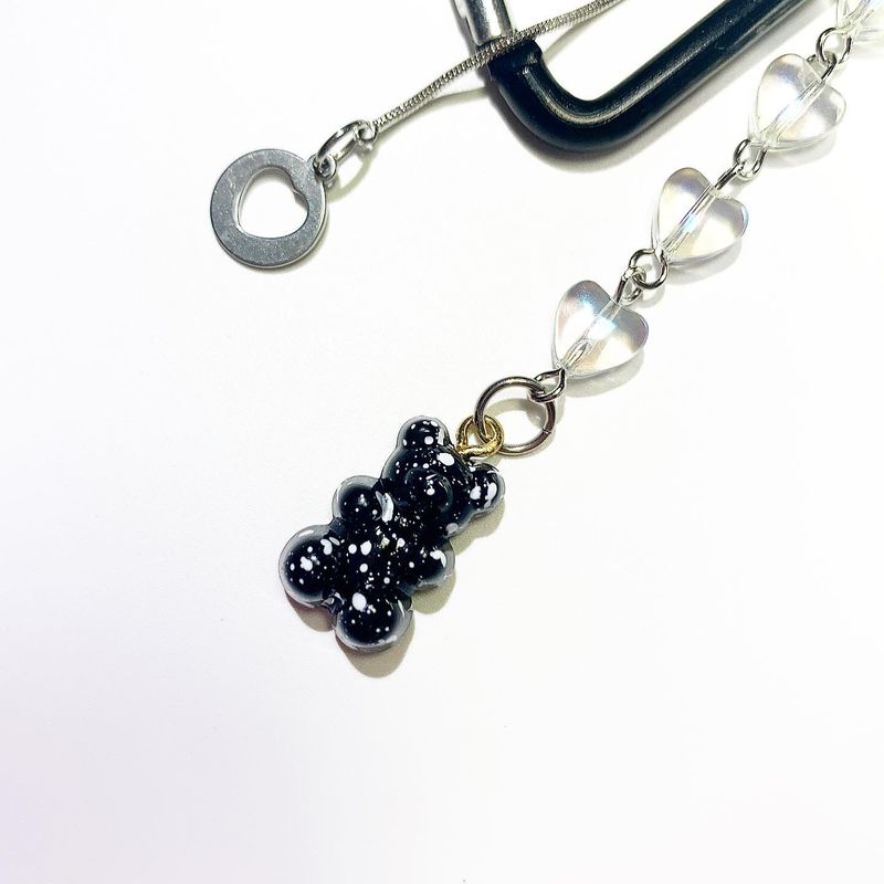 [Billlie Siyoon/Oneus Xion] Ink marble bear keychain (2color)