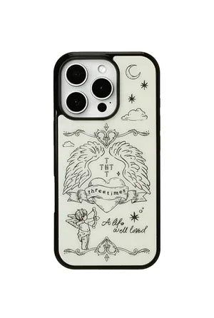 threetimes（スリータイムズ）の「ビーラブドiphoneケース アイボリー（スマホグッズ/小物）」