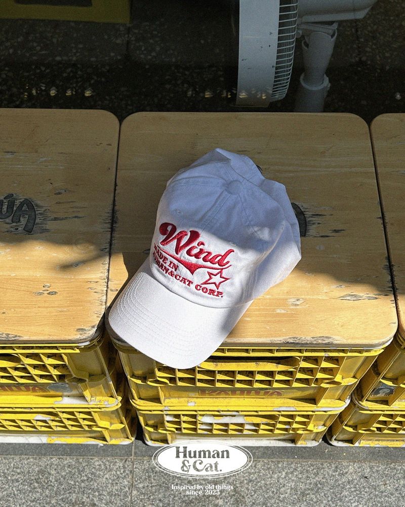 WIND WASHED COTTON BALL CAP / WHITE