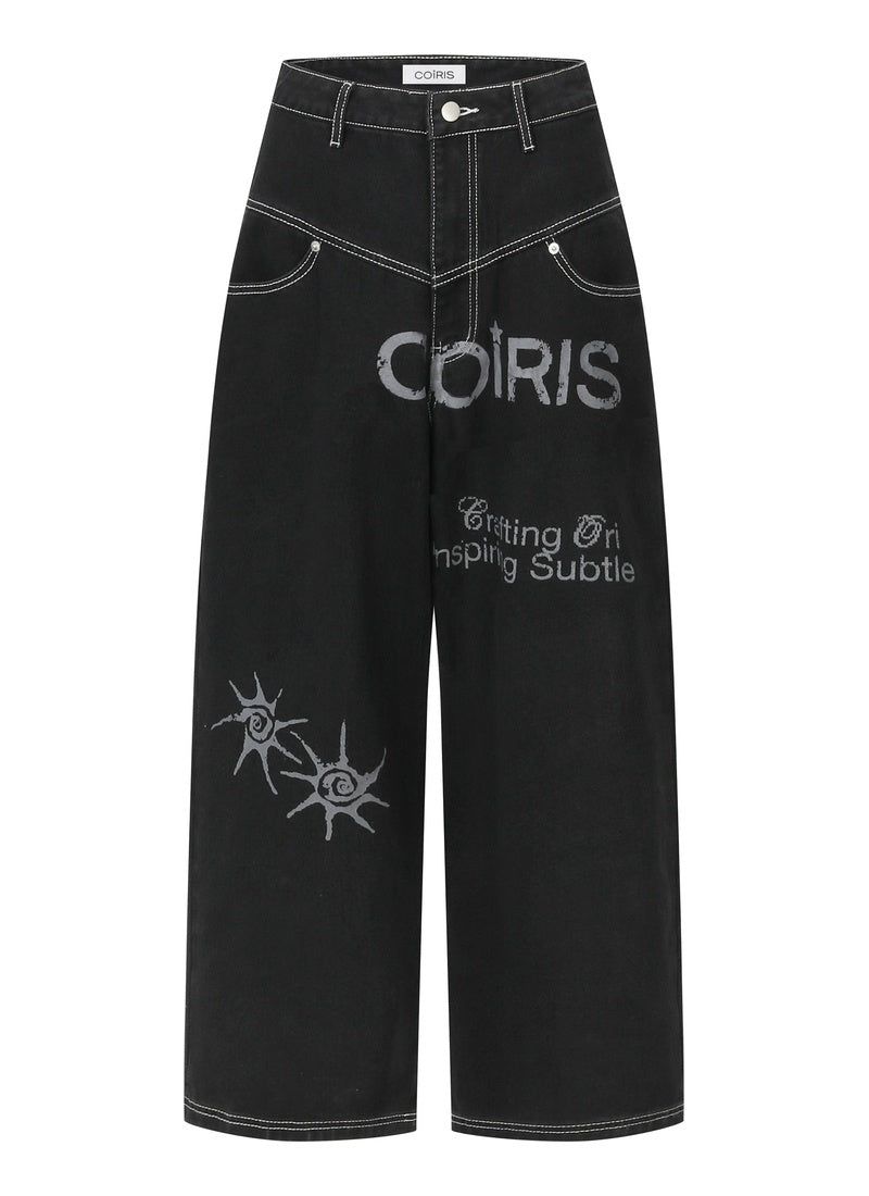 COIRIS（コイリス）の「DEKER DIRTY LOGO STITCH DENIM PANTS UNISEX（Pants）」