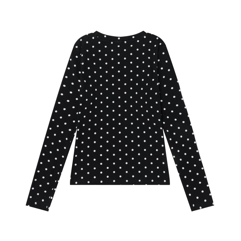 Ellu Dot Round Neck T-shirt