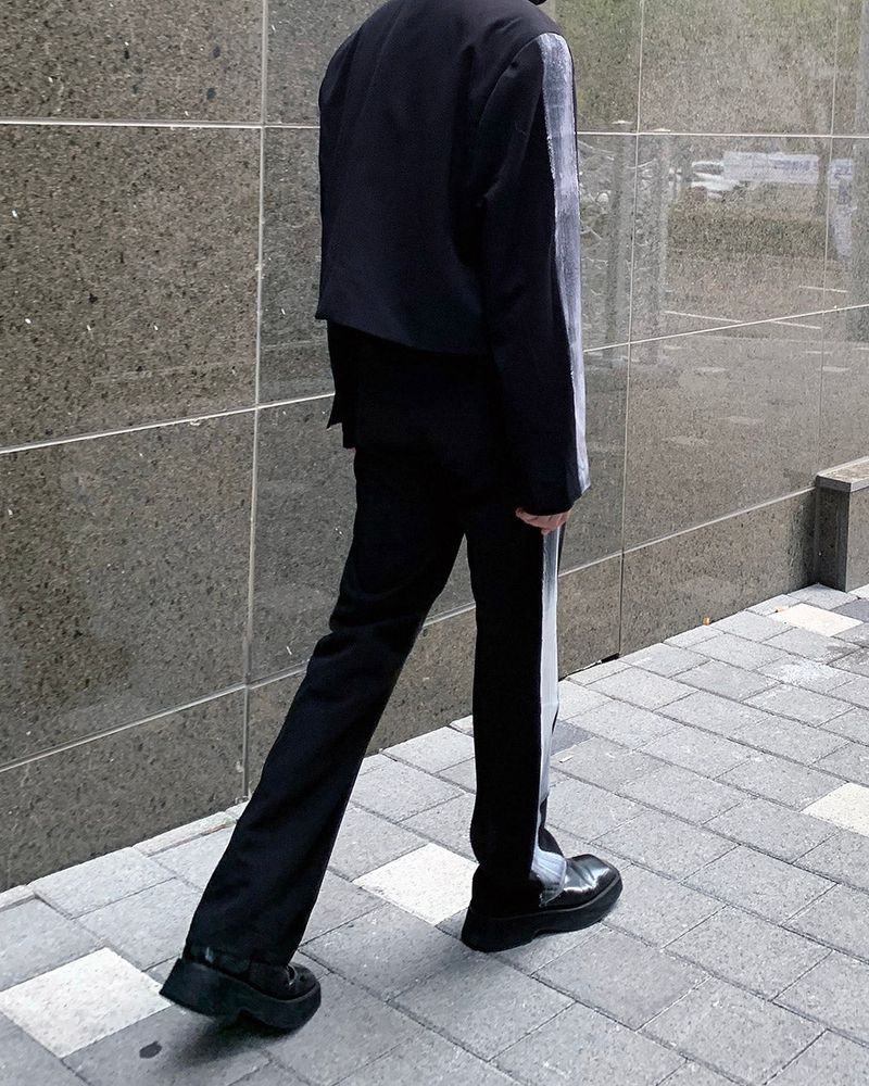 MO Raon Painting Straight Slacks (Set - Up)