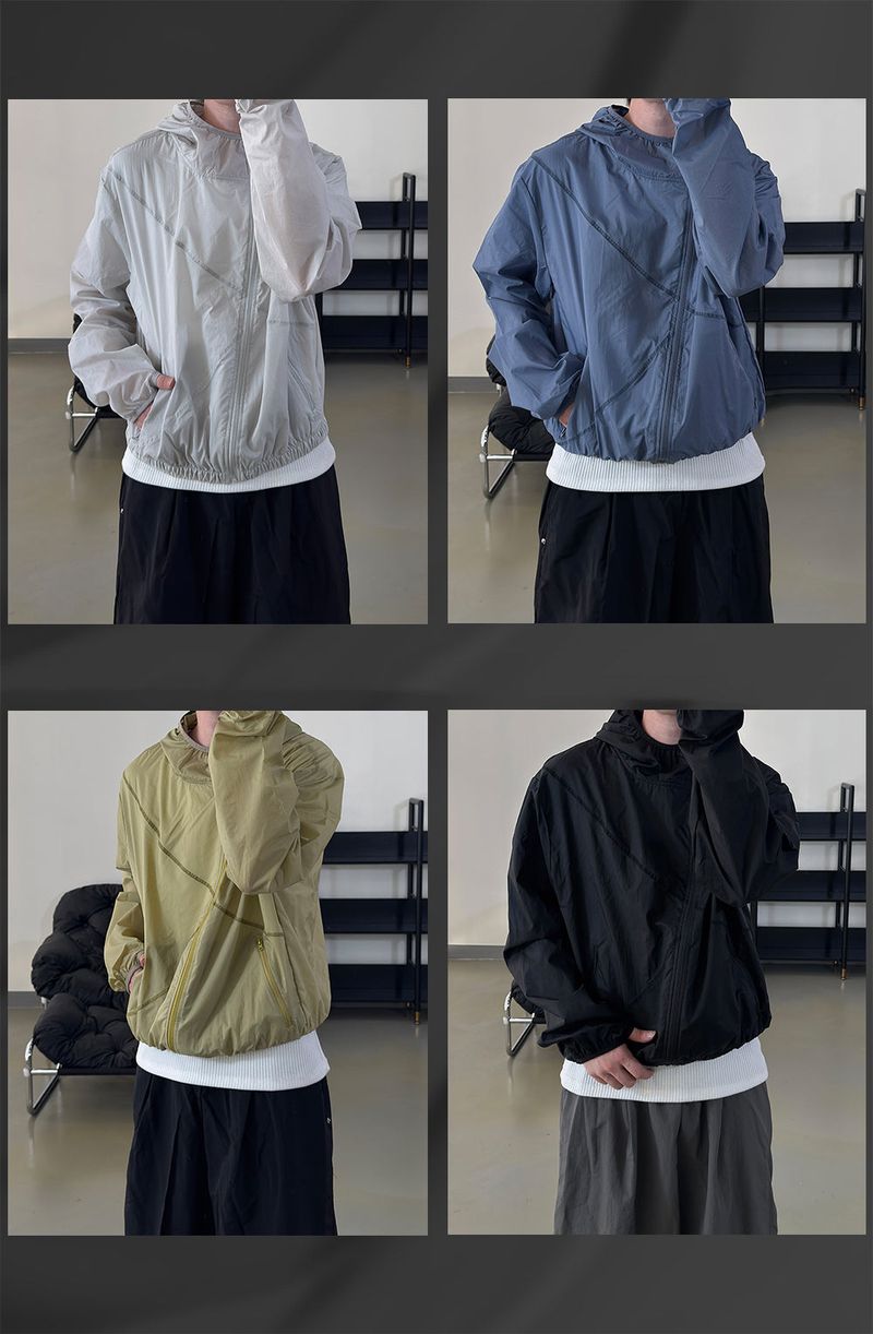 Aeric Diagonal Lightweight Windbreaker