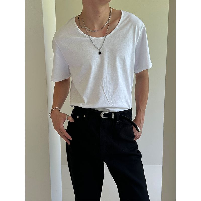 [HANDMADE] Black buckle chain necklace