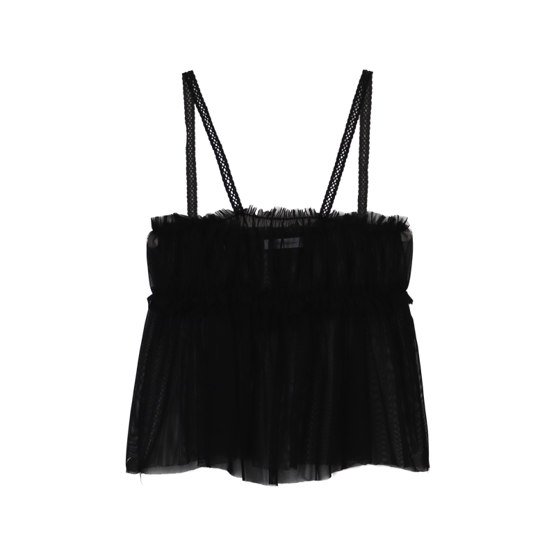 MIST MESH SHIRRING BUSTIER