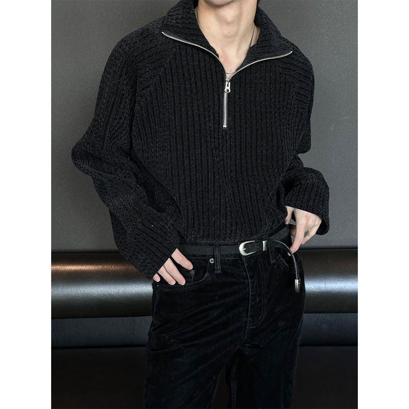 LAURANT（ロラン）の「[PROMOTION] Velvet high neck half zip up(4color)（Tops）」