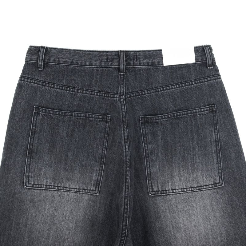 Low Snap Balloon Denim Pants (2 Colors)