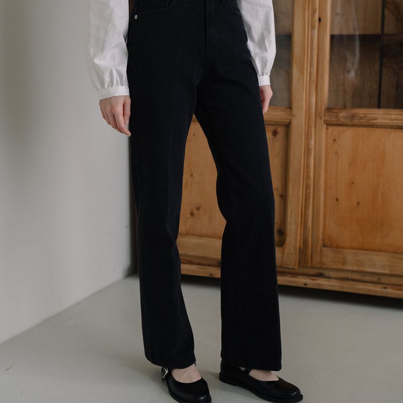 LM16 Slim Bootscut Denim - Black