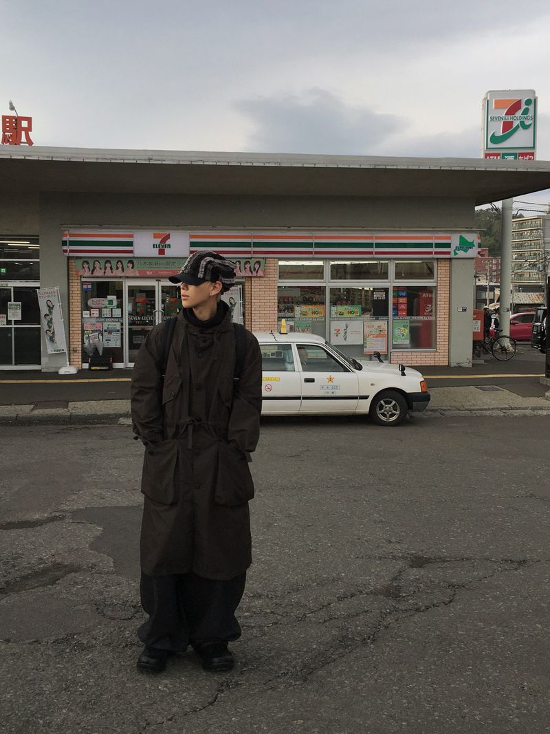Fine Over Long Hooded Jacket 3C