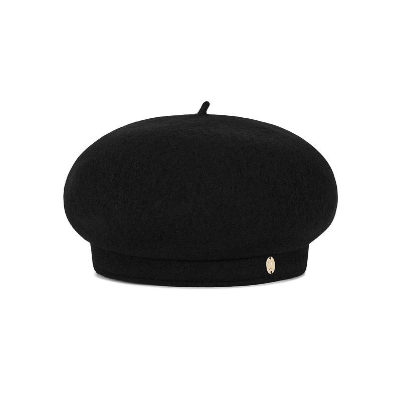 VA Oval-Metal Wool Beret  / Black