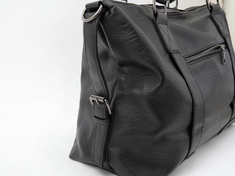 Clock Leather Tote Crossbody Bag