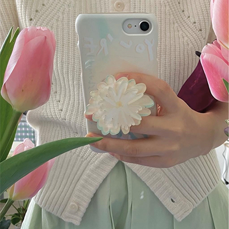 [セット] リーフシリーズ : スプリングブリーズフォンケース + ダンデライオンスマホグリップ