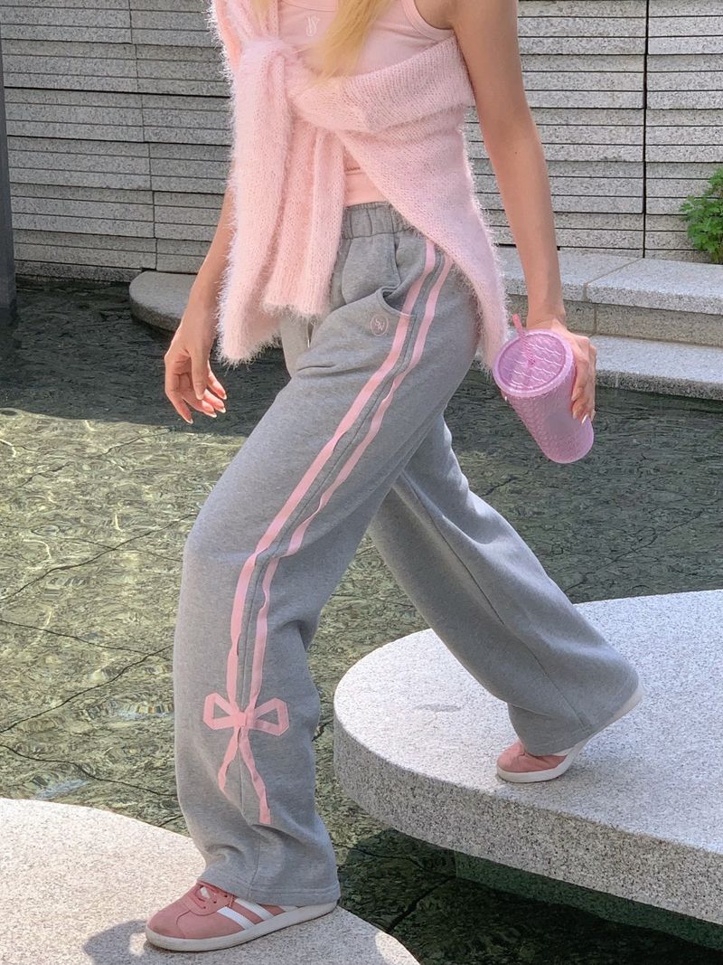 sweatsweet（スウェットスイート）の「[SS ver] SWEET RIBBON SWEAT PANTS - GRAY/PINK（Pants）」