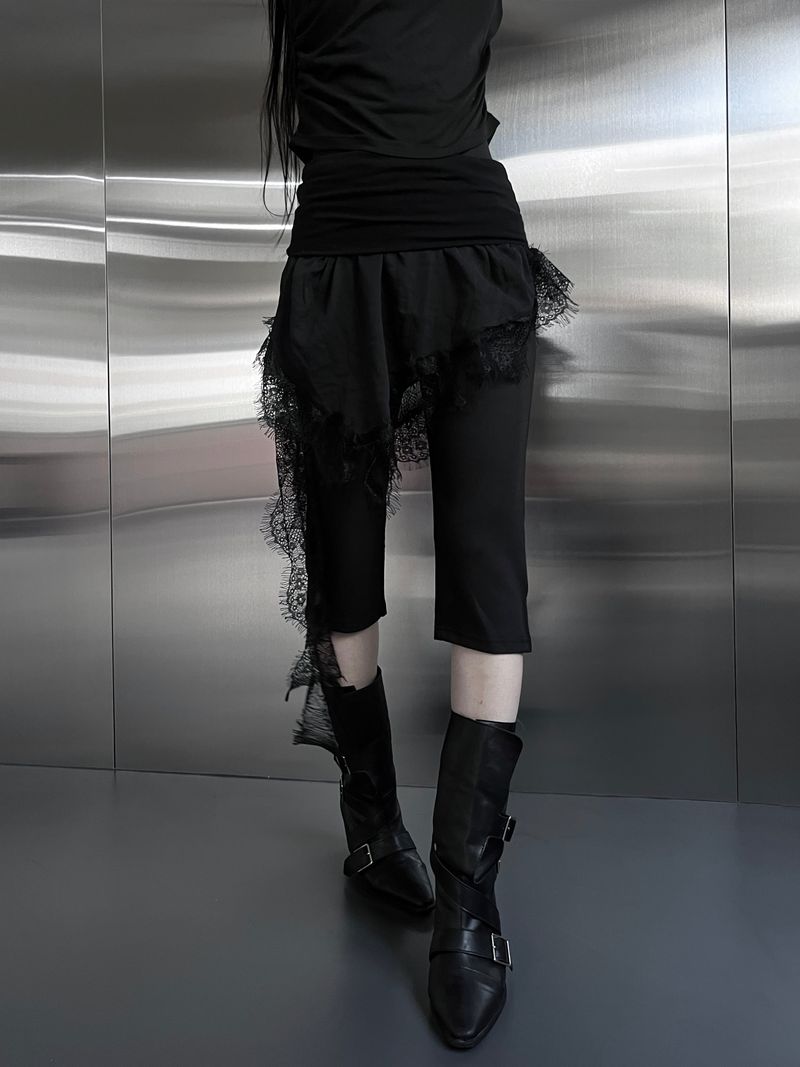 lace frill two-way top (2color)
