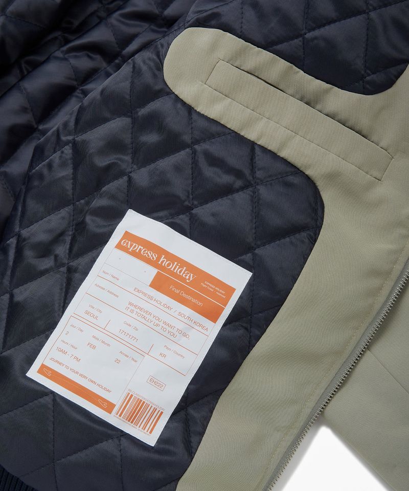 Wave Quilting Jacket_Beige