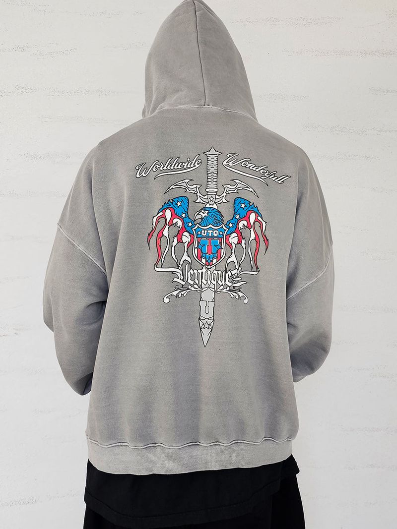 VENTIQUE Pigment Sword King hoodie 2colors