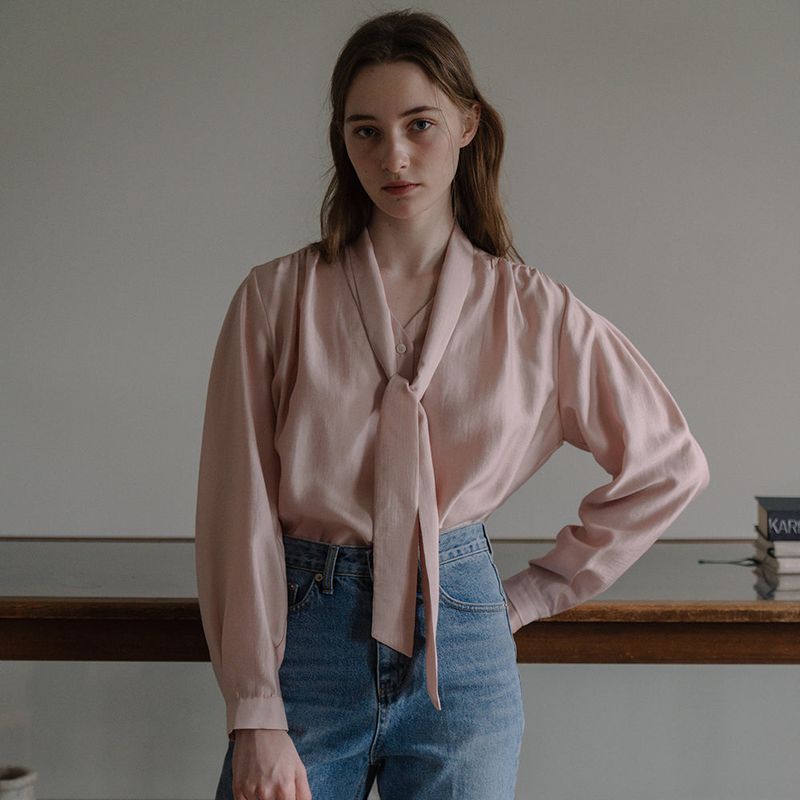 Silky Strap Blouse - Pink